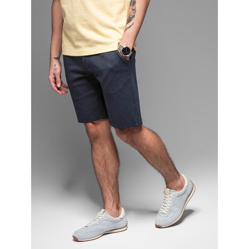 Férfi pamut melegítőnadrág BASIC - sötétkék V1 OM-SRBS-0149 OM-SRBS-0149