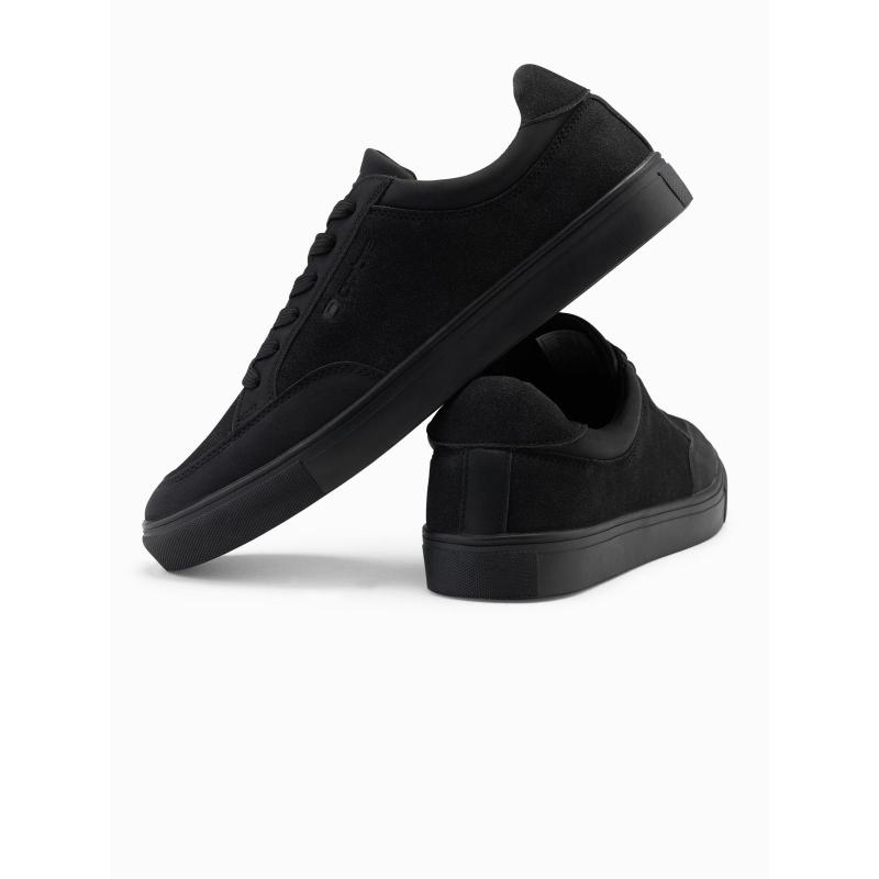 Férfi egyszínű cipő streetwear stílusban – fekete V3 OM-FOTL-0183