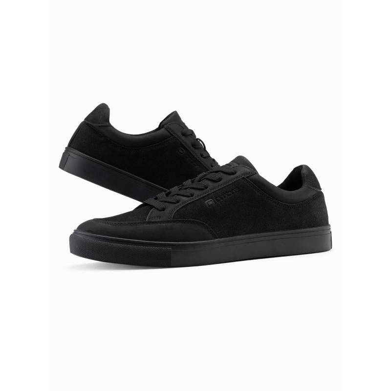 Férfi egyszínű cipő streetwear stílusban – fekete V3 OM-FOTL-0183
