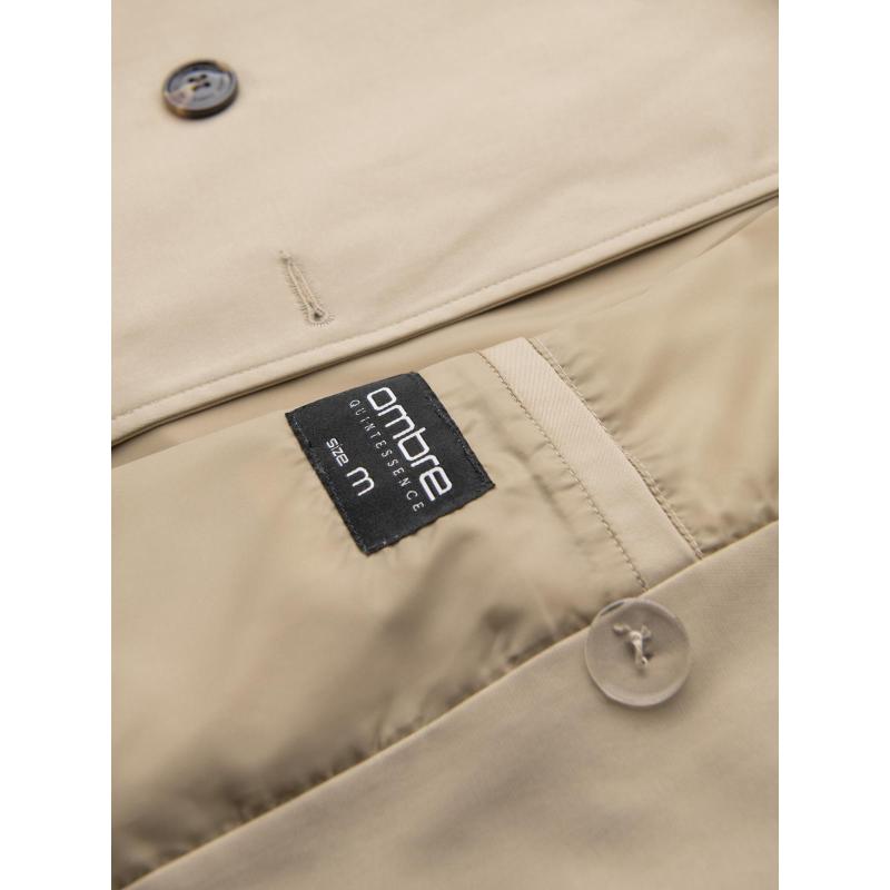 Férfi középkategóriás kabát - sötétbézs C269