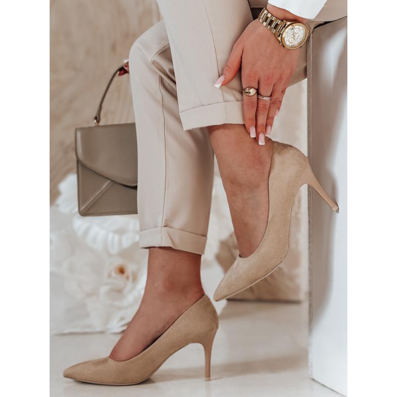 Dámské lodičky na podpatku LAVENZA béžové