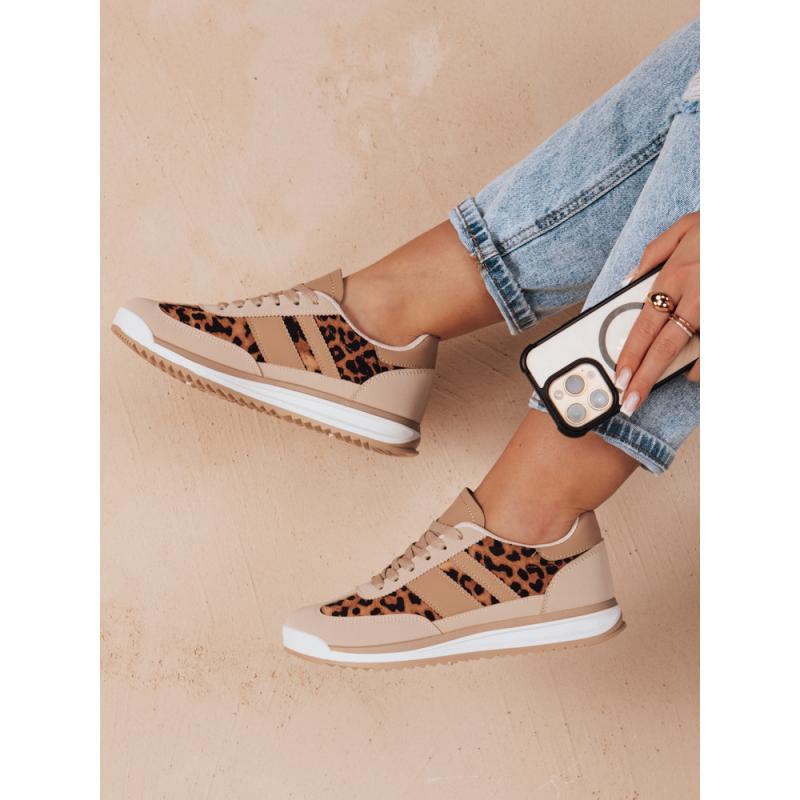 Női sportcipő RAVIOS leopárd mintás