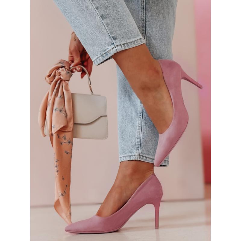 Dámské lodičky na podpatku LAVENZA fialové