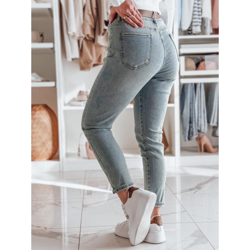 Női karcsúsított farmernadrág övvel SLIMVISA kék