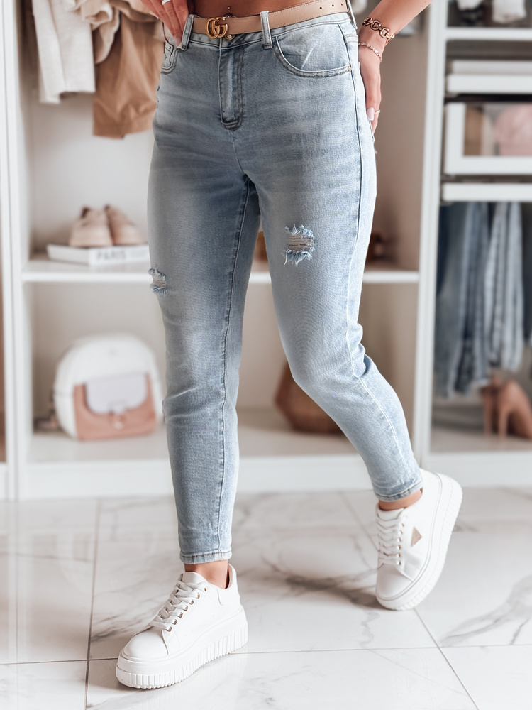 Dámske džínsy mom fit MOMWAY modré