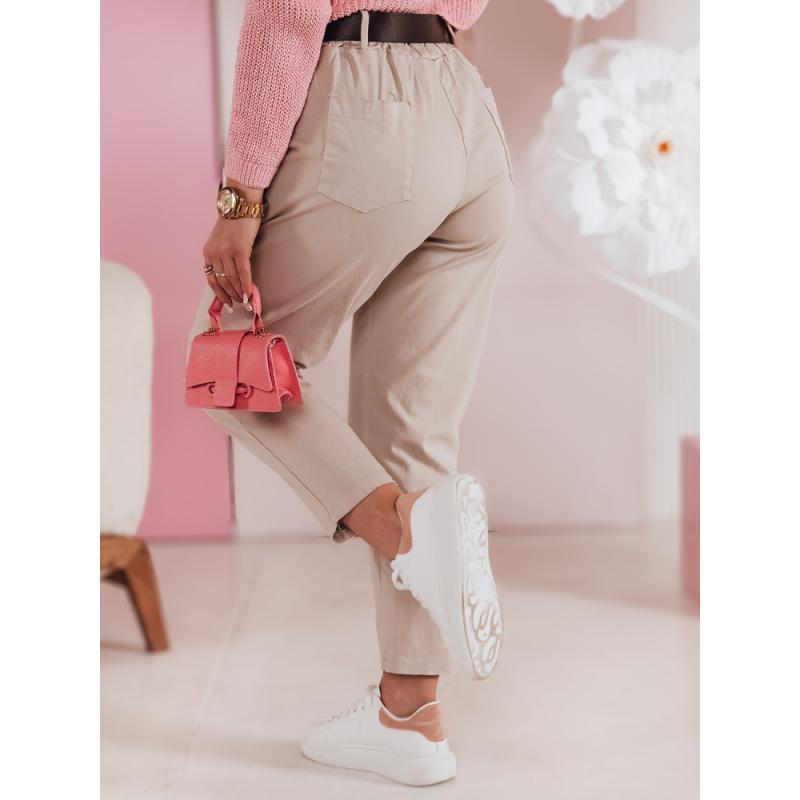 Dámské kalhoty s páskem SOFELIA mokka