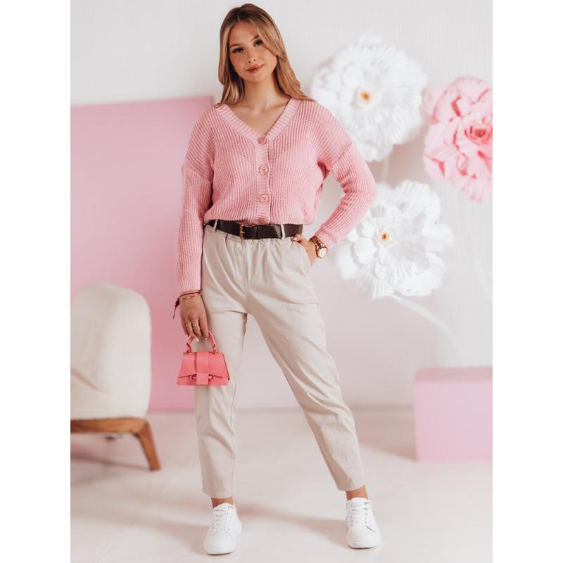 Dámské kalhoty s páskem SOFELIA mokka