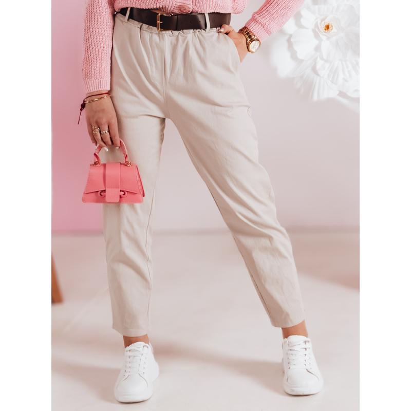 Dámské kalhoty s páskem SOFELIA mokka