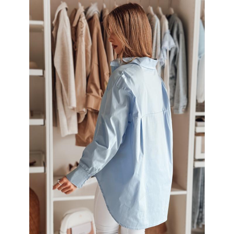 Női oversize póló meghosszabbított háttal BLUOSIZE kék