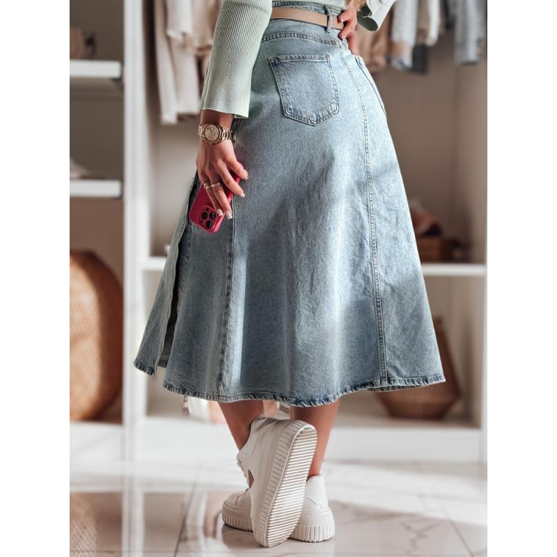 Džínová midi sukně DEMILOVO modrá