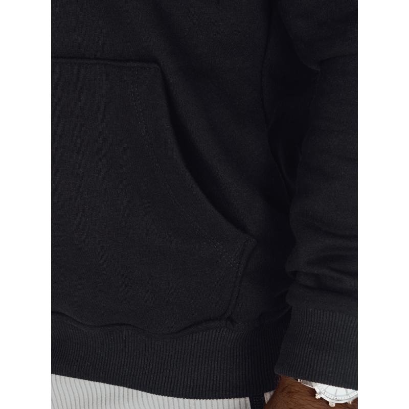 Férfi pulóver nyomtatott mintával, fekete