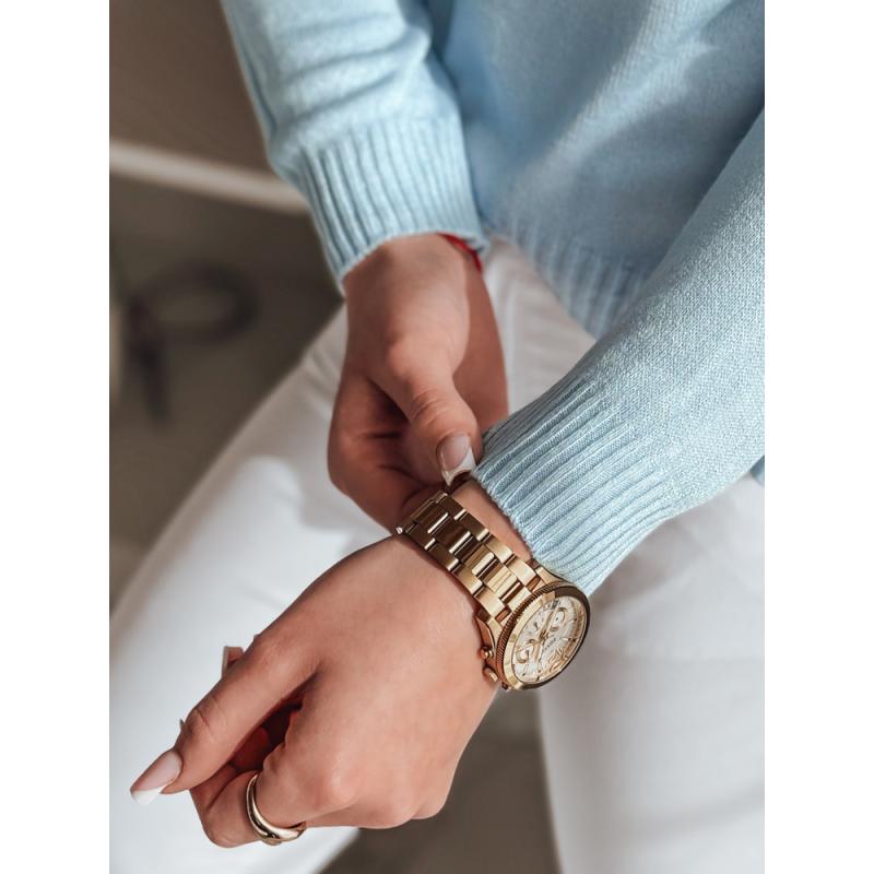 Női plus size pulóver egyszínű SENZIA kék