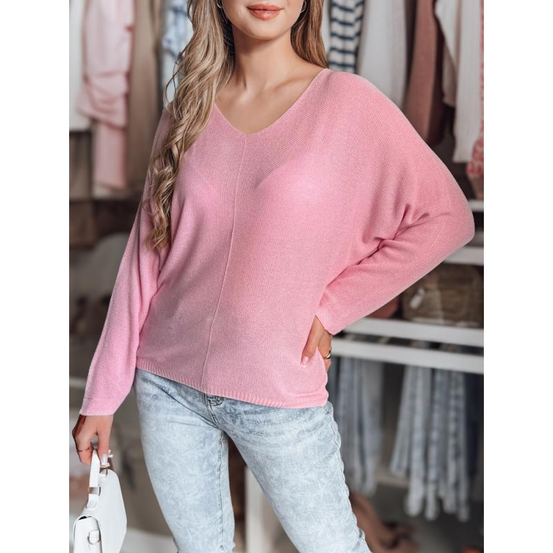 Női plus size pulóver NORVAN rózsaszín