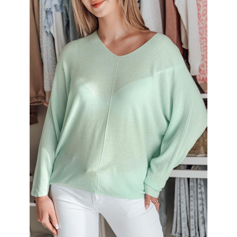Női plus size pulóver NORVAN menta