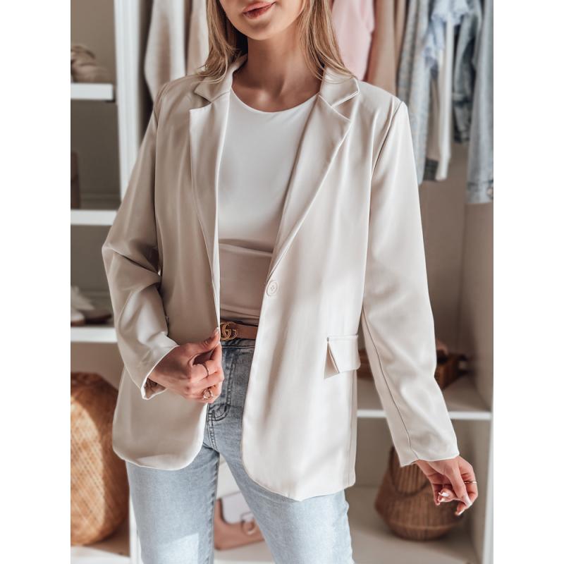 Dámské sako RESIDAL, jedna velikost, oversize, světle béžová