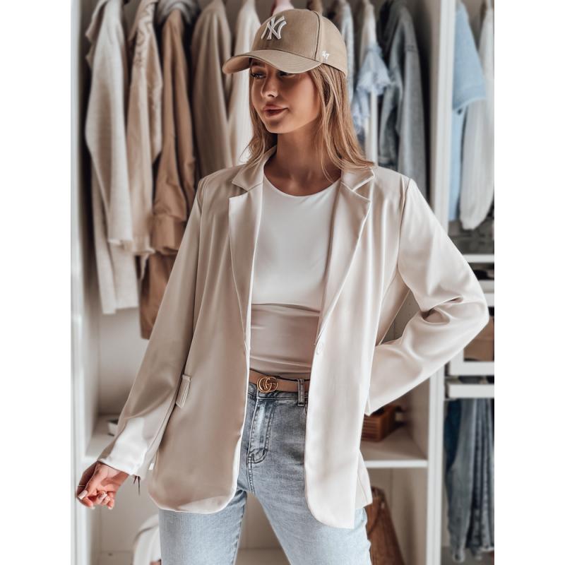 Dámské sako RESIDAL, jedna velikost, oversize, světle béžová