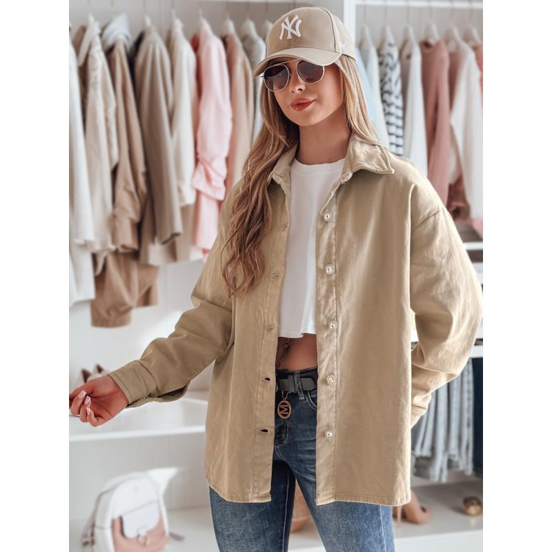 Dámska prechodna bunda oversize KOSMOJACK, béžová