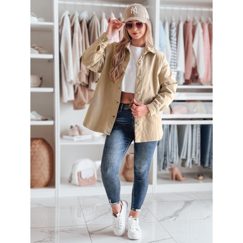 Női átmeneti oversize kabát KOSMOJACK, bézs