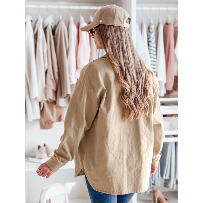 Női átmeneti oversize kabát KOSMOJACK, bézs