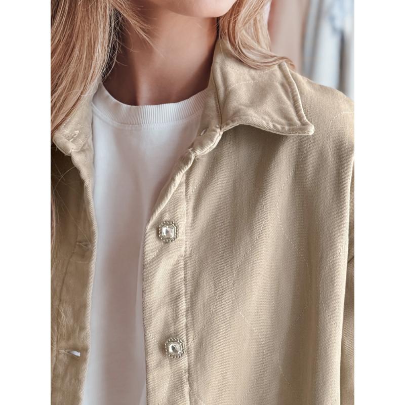 Női átmeneti oversize kabát KOSMOJACK, bézs