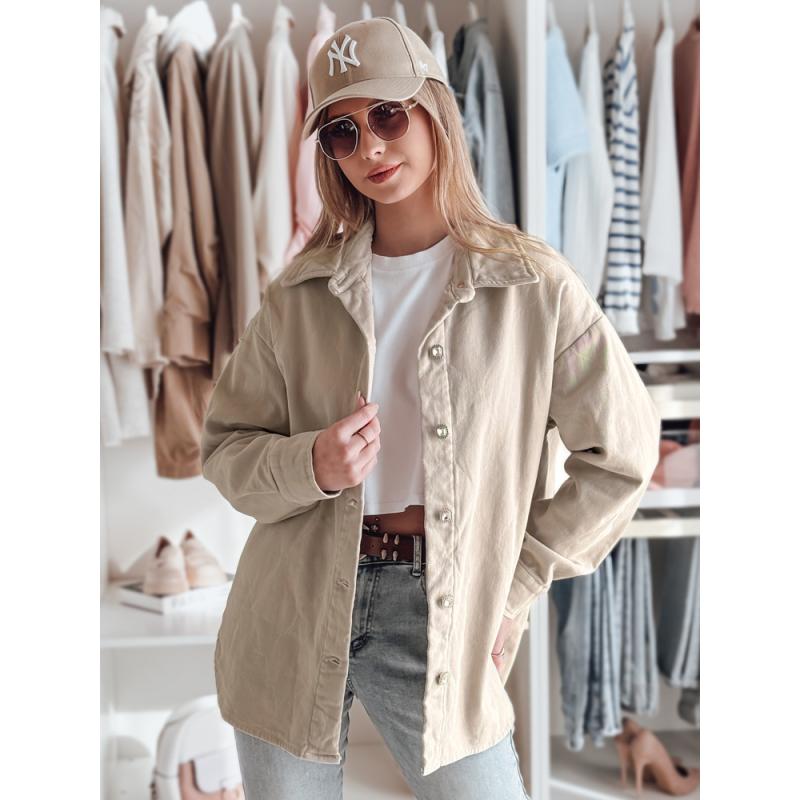 Dámska prechodna bunda oversize KOSMOJACK, svetlo béžová