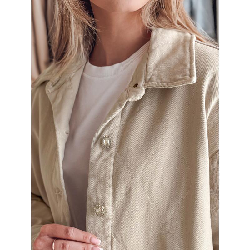 Női átmeneti oversize kabát KOSMOJACK, világos bézs