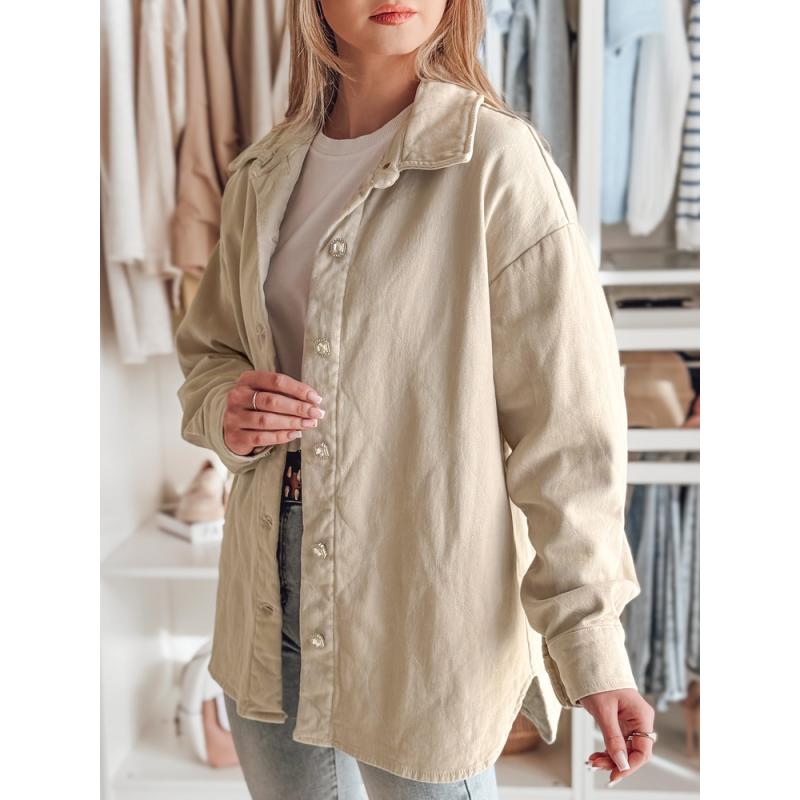 Női átmeneti oversize kabát KOSMOJACK, világos bézs