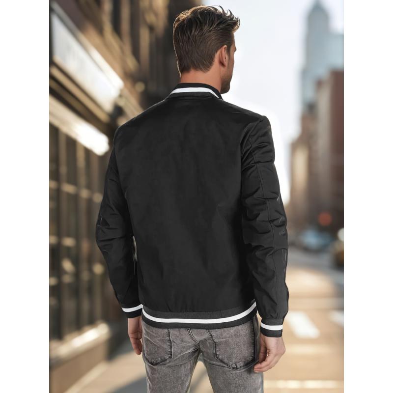 Pánská přechodová bunda bomber černá