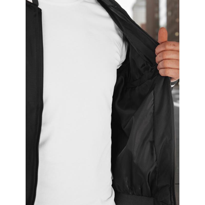 Pánská přechodová bunda bomber černá