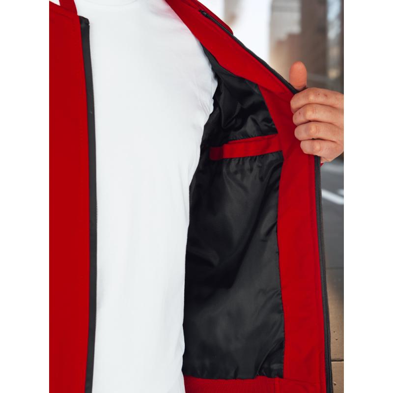 Pánská přechodová bunda bomber červená