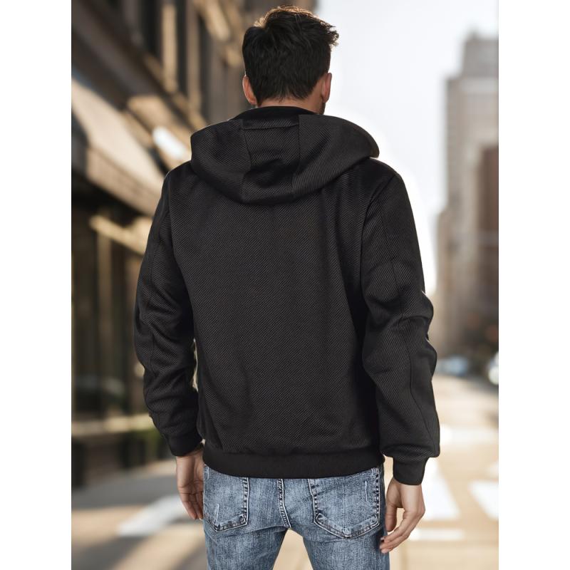 Pánská přechodová bunda s kapucí černá