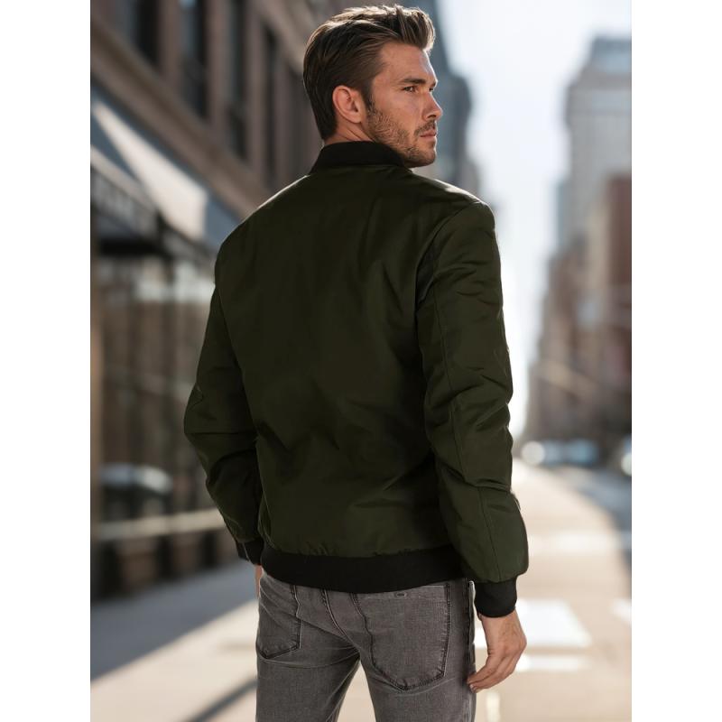 Pánská přechodová bunda bomberka zelená