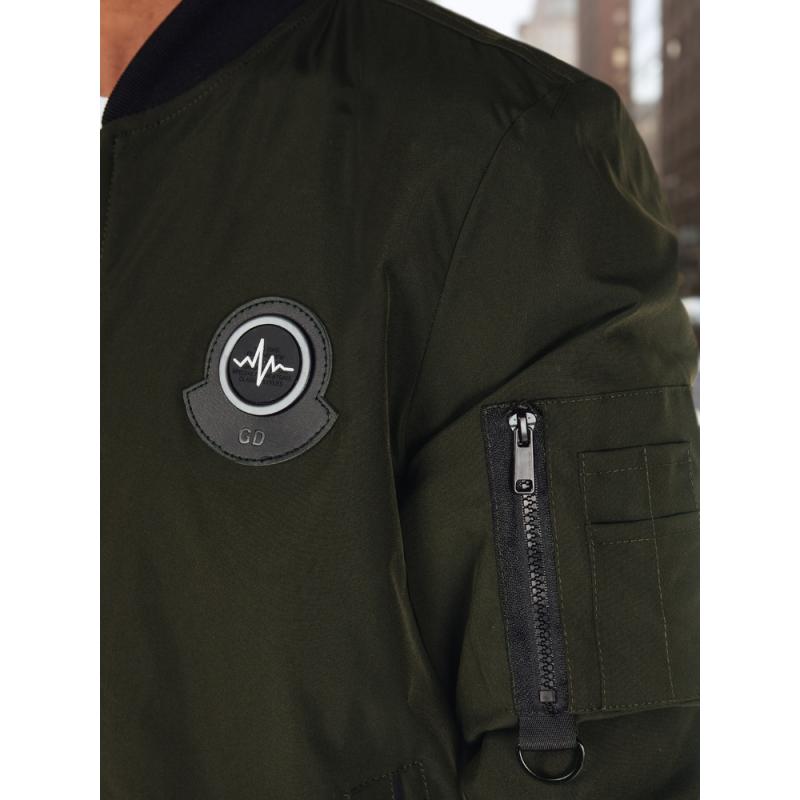 Pánská přechodová bunda bomberka zelená