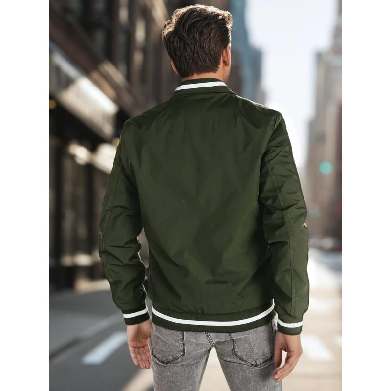 Pánská přechodová bunda bomberka zelená