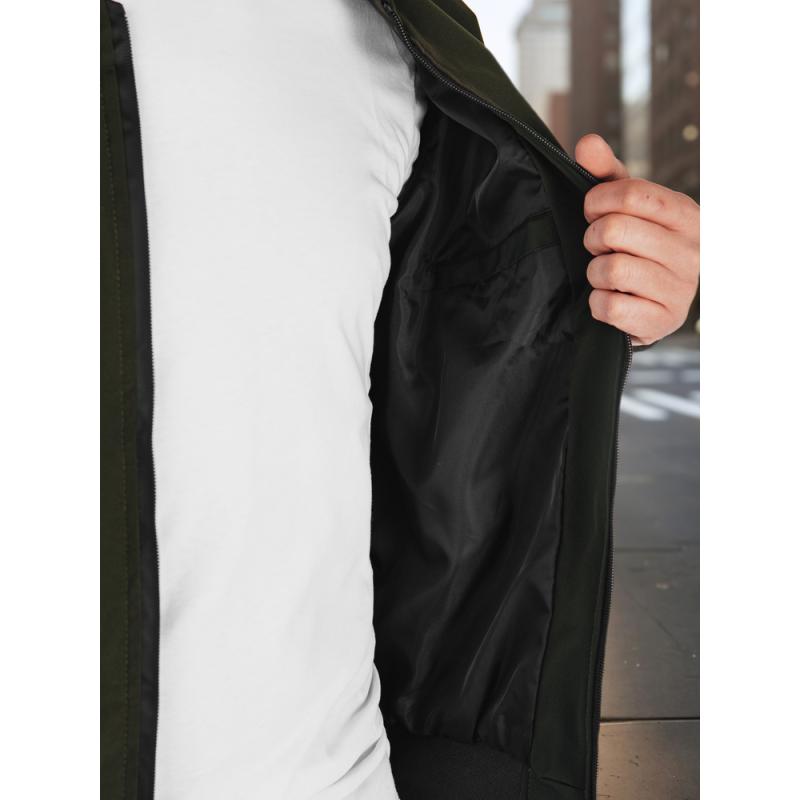 Pánská přechodová bunda bomberka zelená