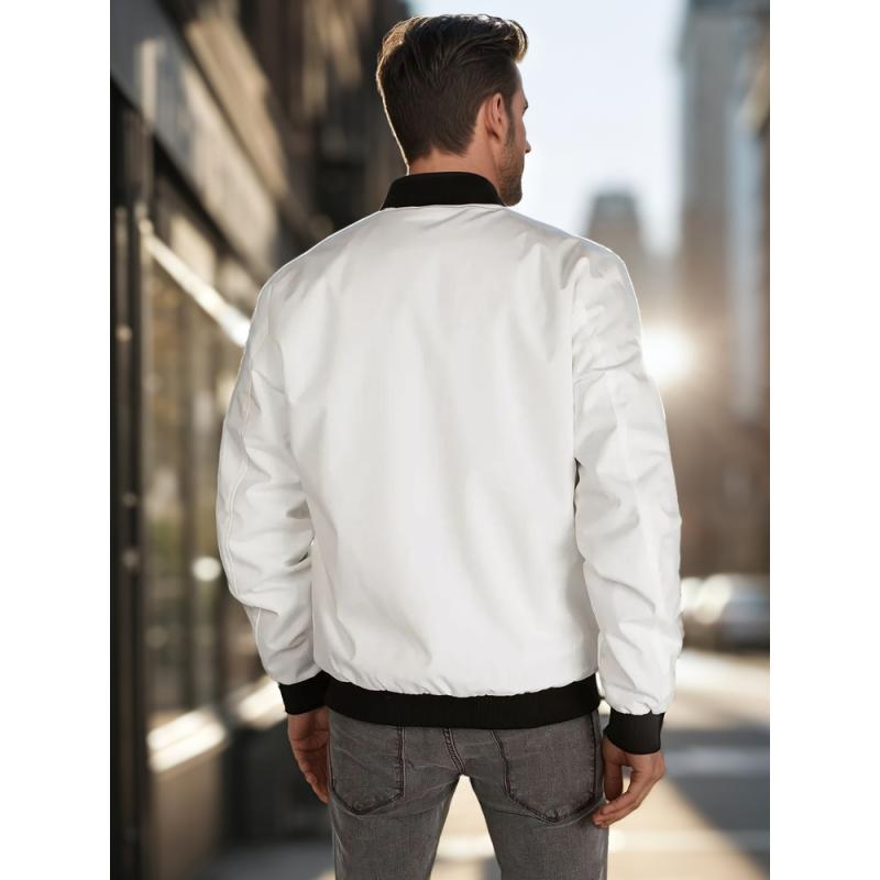 Pánská přechodová bunda bomberka béžová