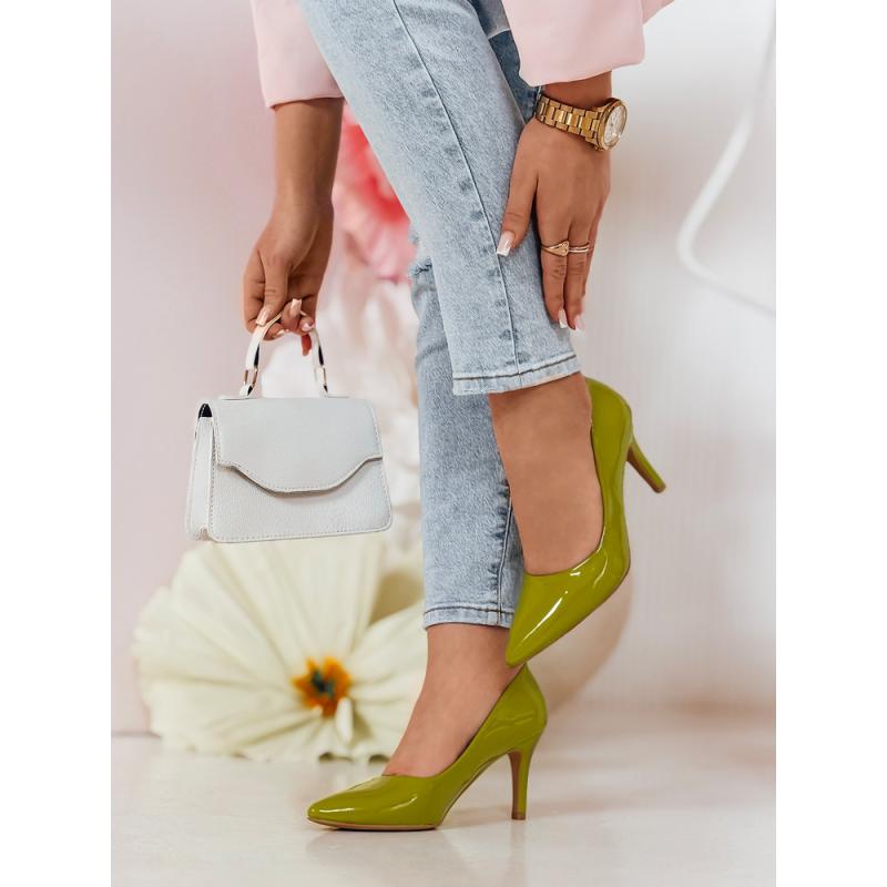 Dámské lodičky na podpatku CRANTIK zelené
