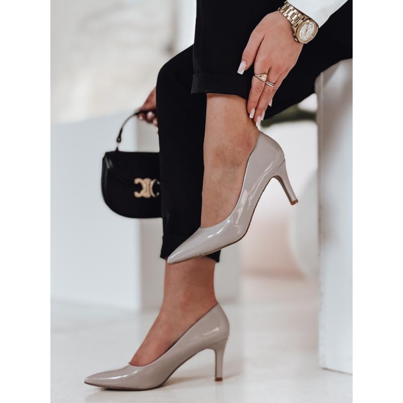 Dámské lodičky na vysokém podpatku STILETTU šedé