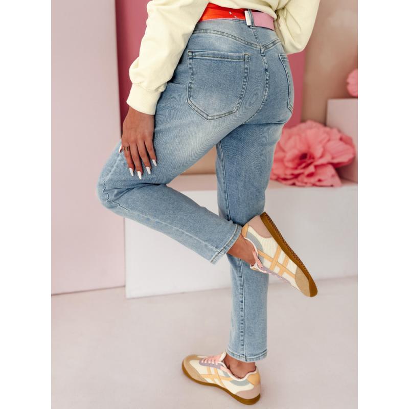 Dámské džínové kalhoty mom fit NEWGEN modré barvy