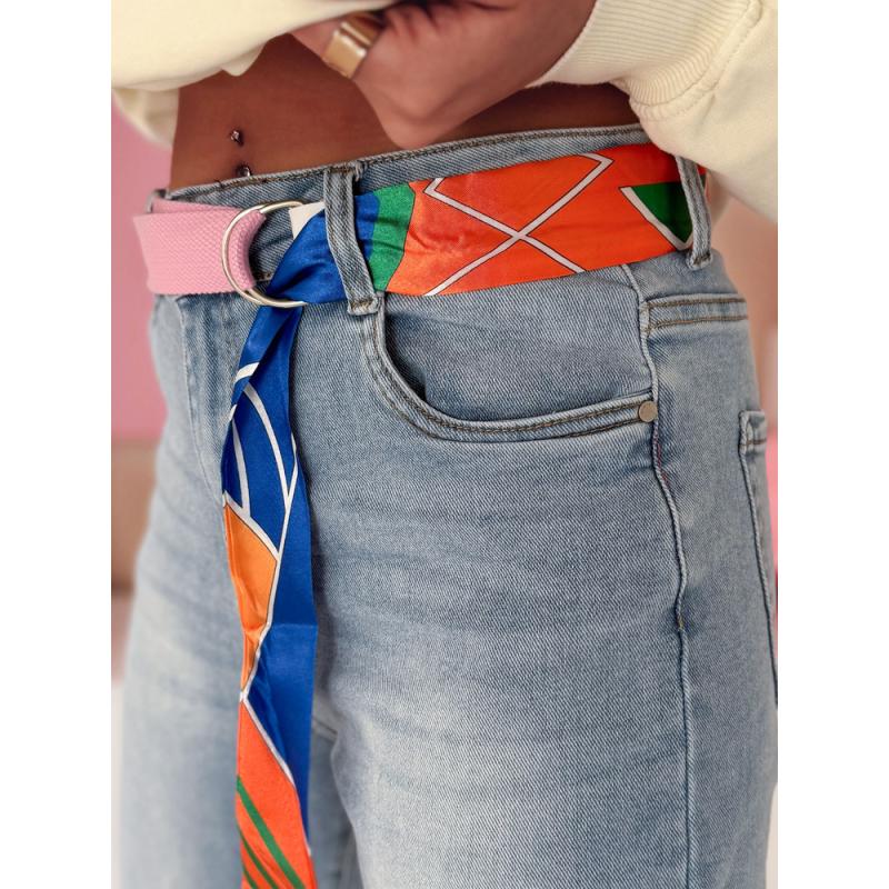 Dámské džínové kalhoty mom fit NEWGEN modré barvy