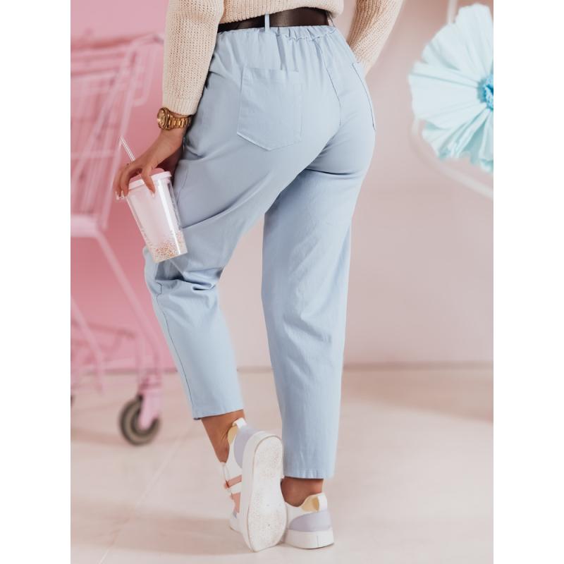 Dámské kalhoty casual s páskem SOFELIA modré