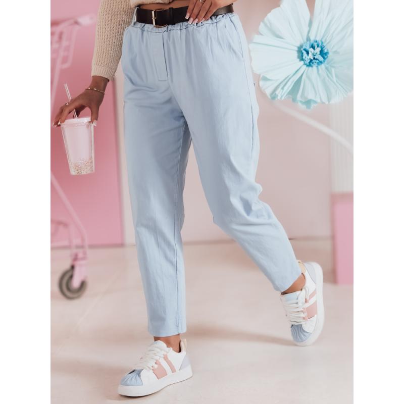 Dámské kalhoty casual s páskem SOFELIA modré