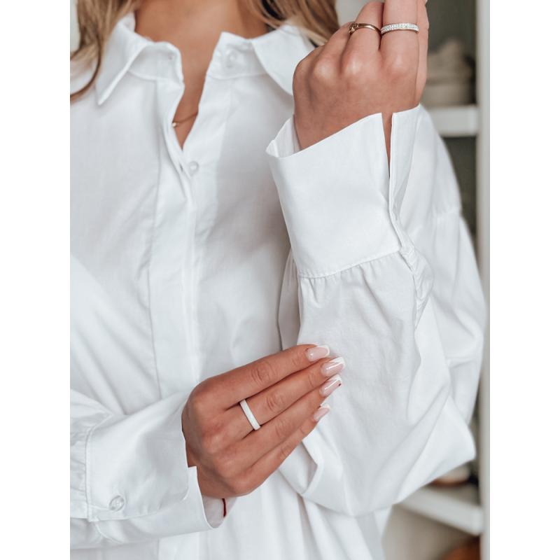 Dámské oversize tričko s prodlouženým zadním dílem BLUOSIZE bílé