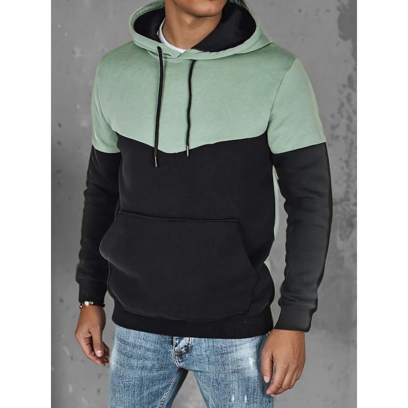 Pánska mikina basic s kapucňou mätová