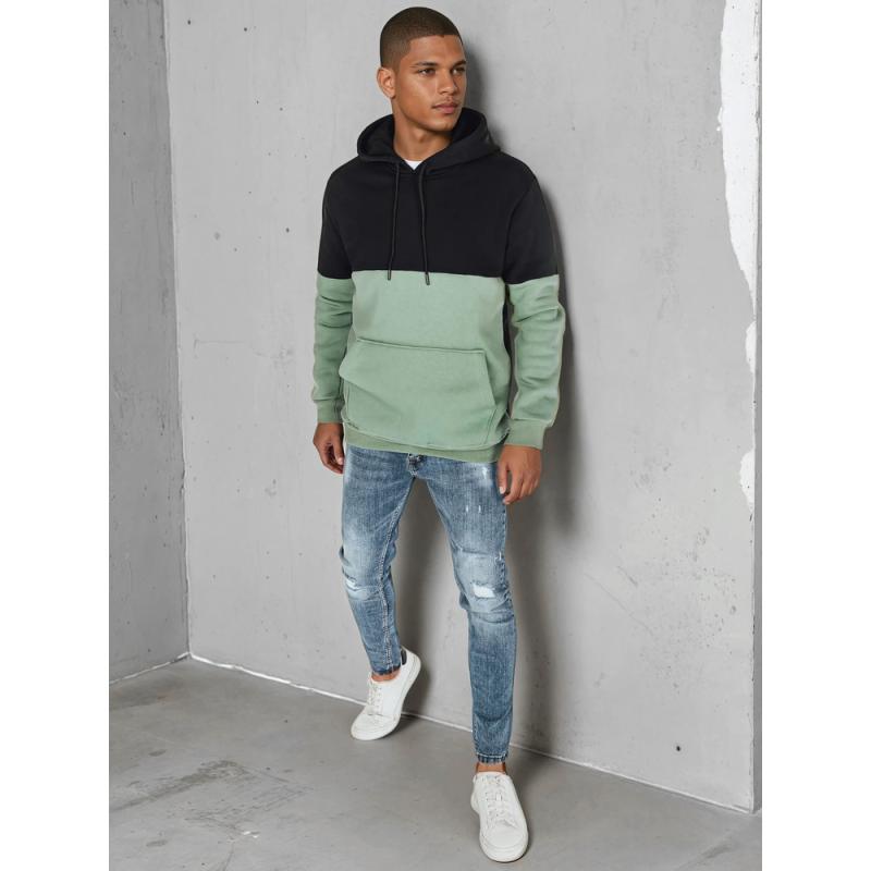 Pánska mikina basic s kapucňou čierna