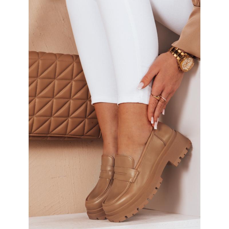 Dámské mokasíny na platformě TORINO khaki