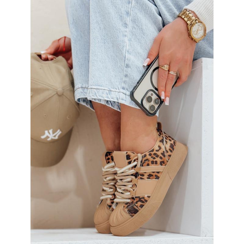 Női sportcipő SNEAKI leopárd mintás