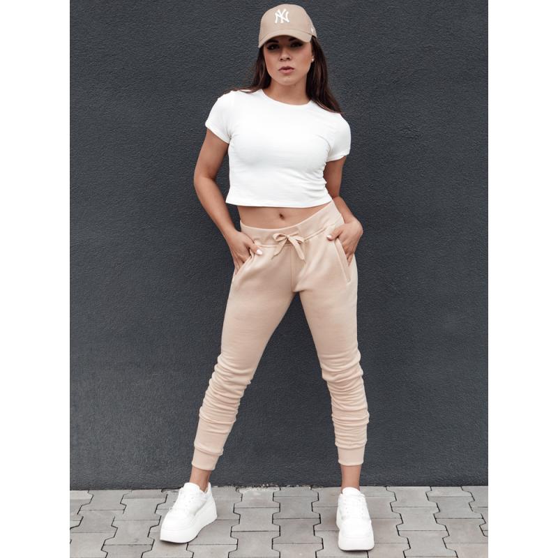 Dámske tepláky FITS béžové