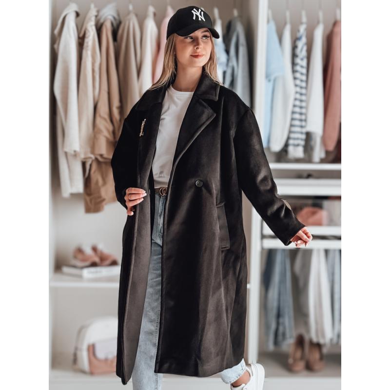 Dámský přechodný kabát oversize LORINESS černý