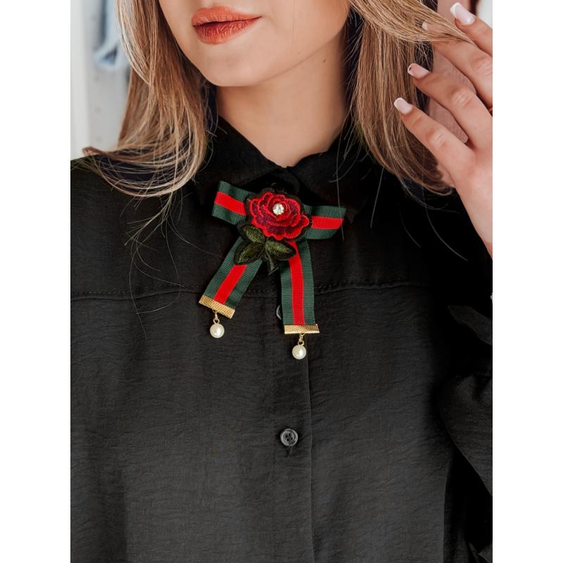 Dámská košile oversize s motýlkem LOSANDO černá